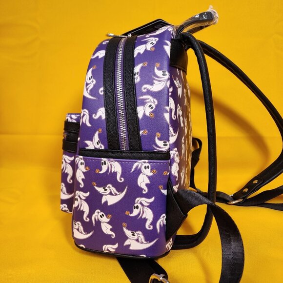 Loungefly Disney NBC ZERO Purple AOP GIow-in-the-Dark Mini Backpack NEW main image 13